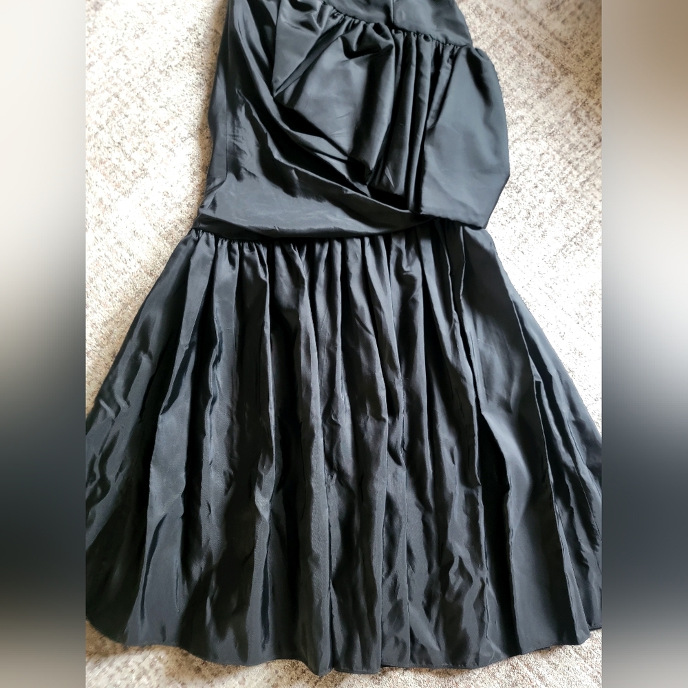 Vintage Gunne Sax Strapless Sweetheart Neck Drop Waist Draped Mermaid Gown Sz 0 - Picture 8 of 12
